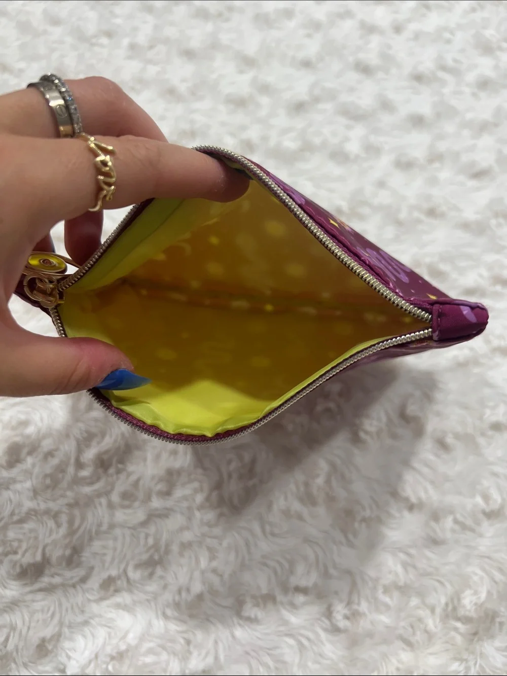 IPSY Purple Snake & Eye Print Makeup Bag
